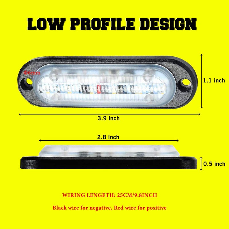 Chelhead Surface Mount Led Lights, Aluminium Base Led Backup Lights 6500K Led Fog Lights or Side Marker Indicator Lights Under Hood Compatible with Trucks RV Trailer Scooter Kawasaki 4wheeler - Image 4